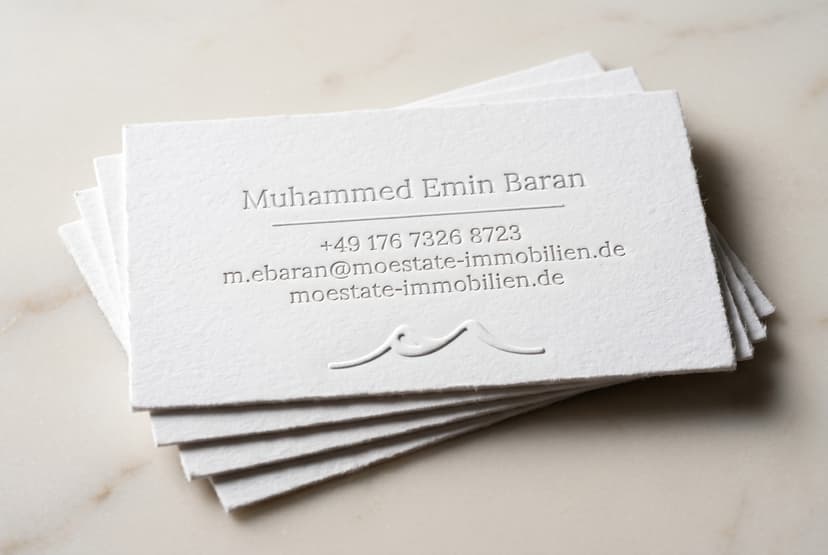 Exklusiv Rückseite Blind Emboss