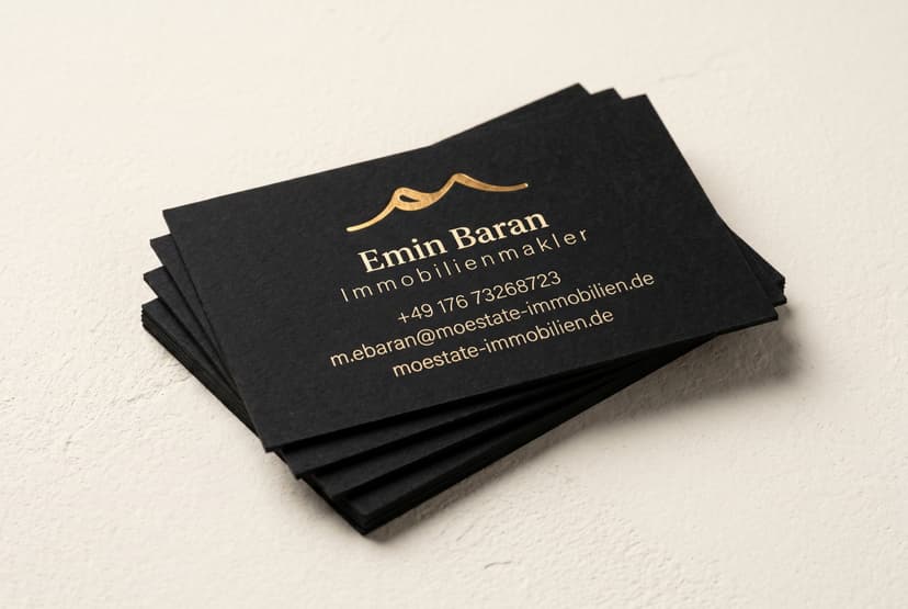 Exklusiv Rückseite Schwarz Gold Foil