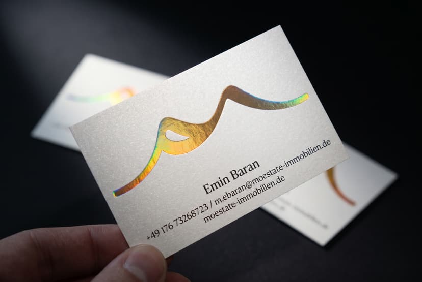 Exklusiv Rückseite Weiß Holografische Wellen-Foil