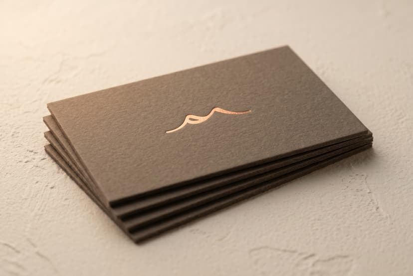 Exklusiv Vorderseite Taupe Cotton Kupferfoil