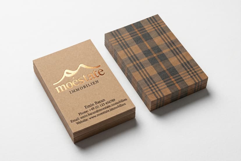 Exklusiv Vorderseite Kraft Tartan Kupfer Foil